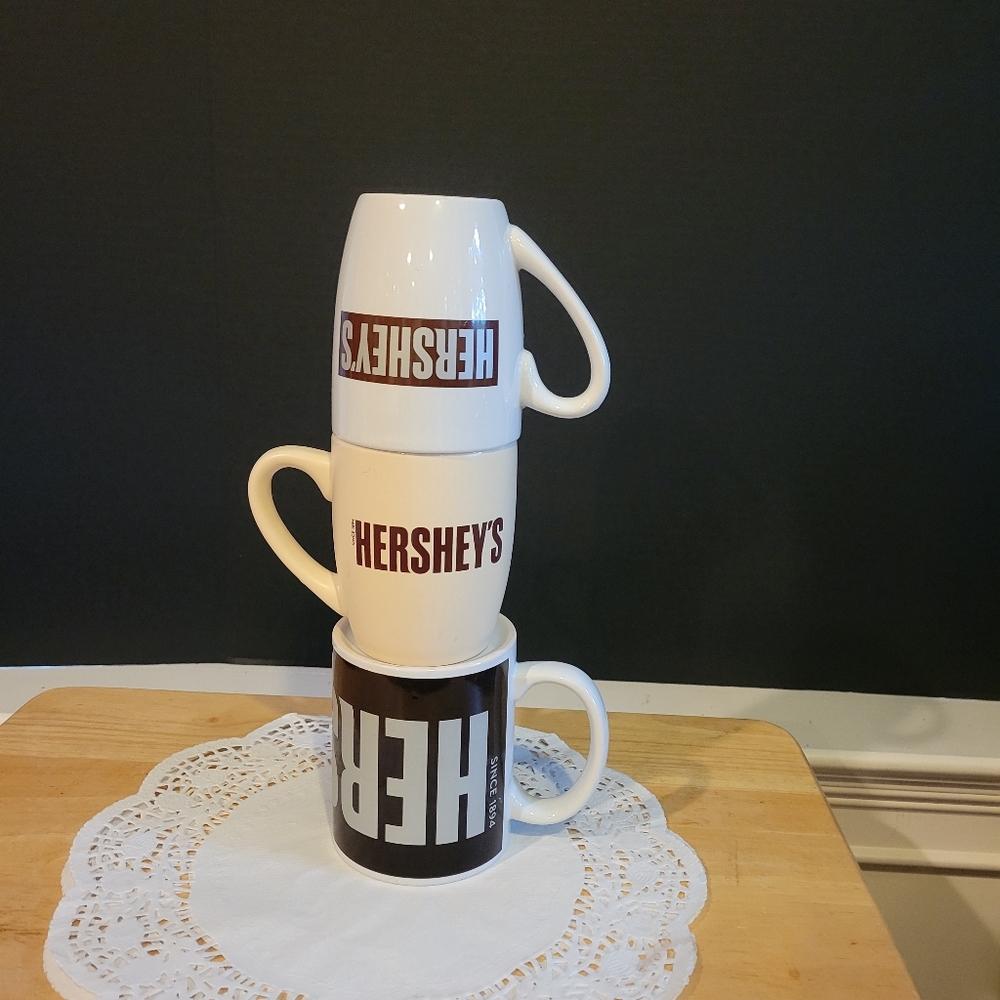 Trio of Galerie  Hershey's Chocolate Mugs